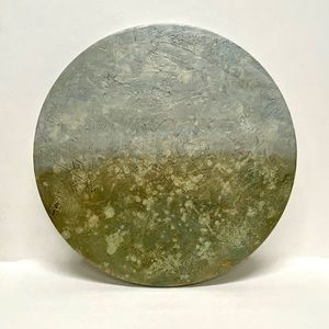 Original Acrylic Abstract Art on Round Textured Stretched Canvas